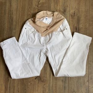 Old Navy Maternity 6 Short OG Straight White